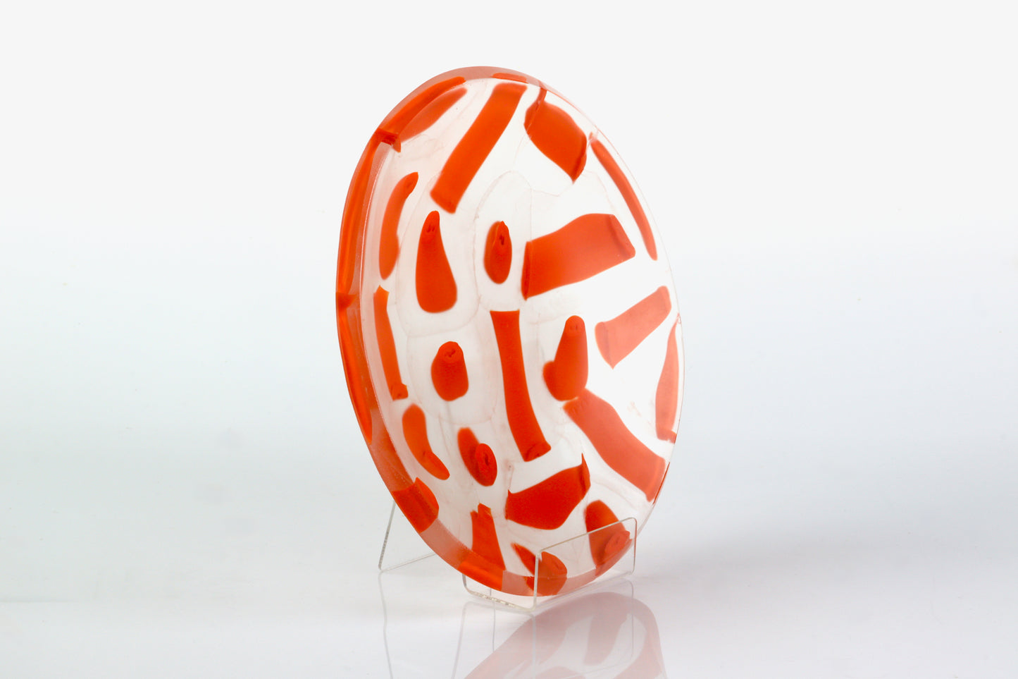 Flux Ember - Hand-fused glass plate