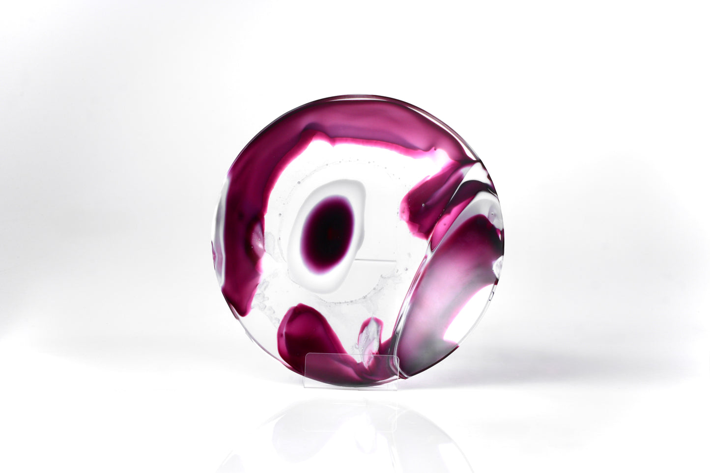 Spinella - Ručně broušený skleněný talíř