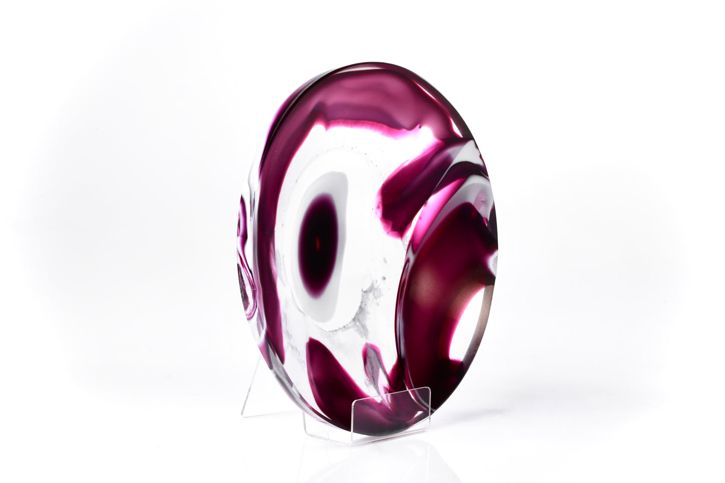 Spinella - Ručně broušený skleněný talíř